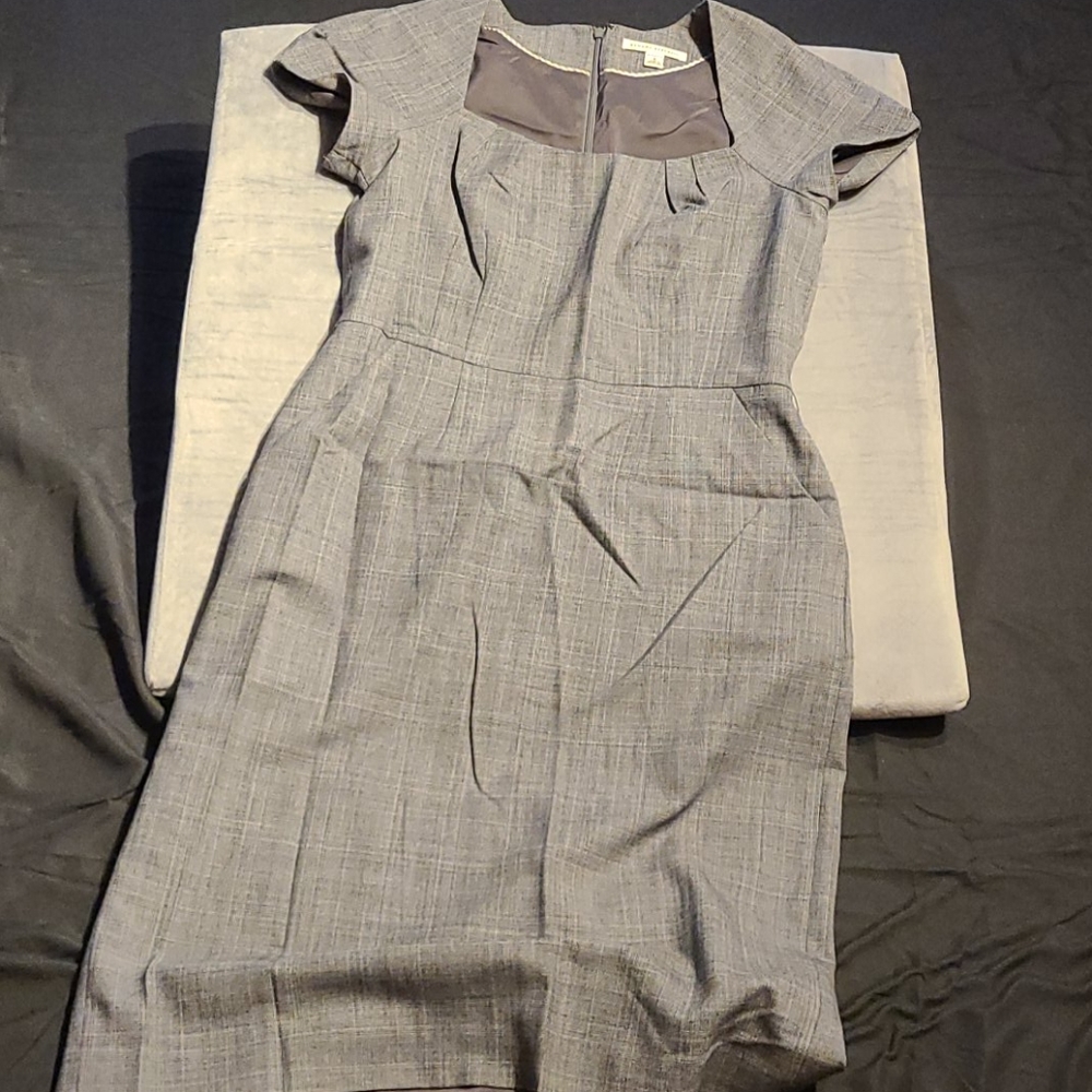 Grey classic office dress